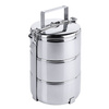 Récipient à déjeuner en acier, 2,7 l, diamètre 14 cm, 3 compartiments | CONTACTO 4014/143