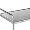Chariot de service en acier inoxydable à 2 étagères pliable | FORGAST FG01002
