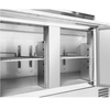 Table réfrigérée 3-portes pour pizza 400 L, avec superstructure | FORGAST FG07203