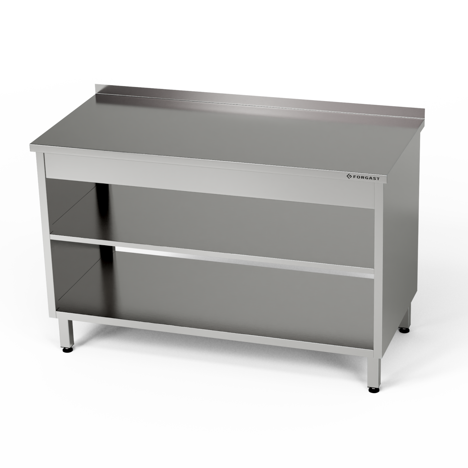 Table de travail inox à 2 étagères 150x70x85 cm | FORGAST