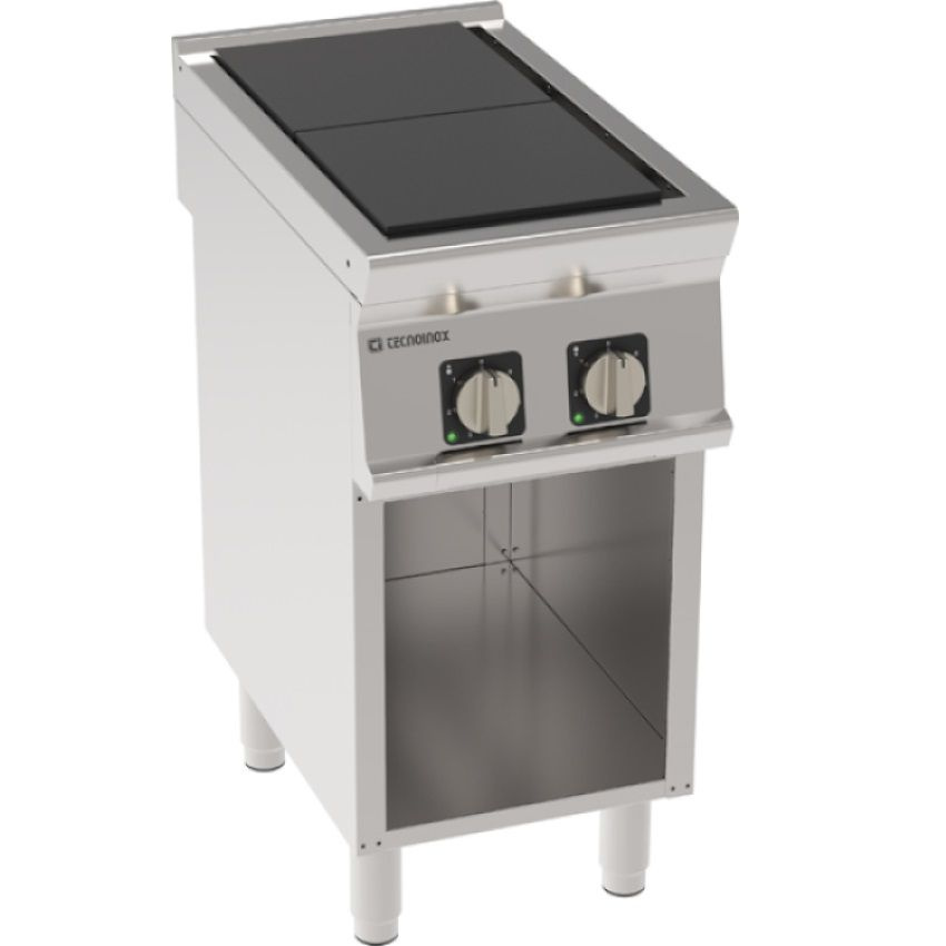 Cuisinière professionnelle électrique 2-plaques | TECNOINOX 716101