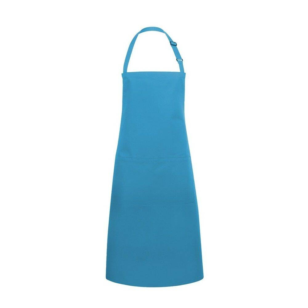 Tablier de cuisine Basic 75 x 90 cm avec poche et boucle turquoise | KARLOWSKY BLS 5-43-Stck