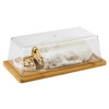 Plateau en bambou avec couvercle en polystyrène, 32x16,5x11 cm | APS 821