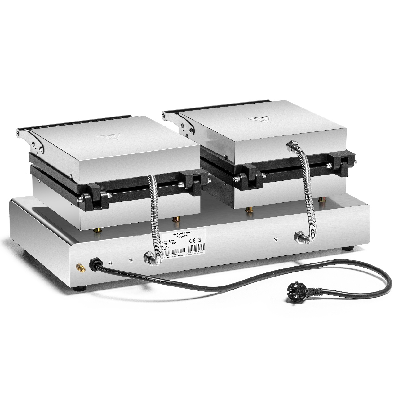 Gaufrier électrique 4x3 double, 8 gaufres, 3,5 kW, 230 V | FORGAST FG09726