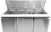 Table réfrigérée 3-portes pour salades avec couvercle inox | YATO YG-05290