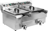 Friteuse électrique à 2 cuves avec robinets de vidange 2x12 L | YATO YG-04634