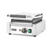 Grill de contact simple, lisse-rainuré, plaque 22x23 cm, 1,8 kW, 230 V | HENDI 263600