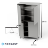 Armoire de stockage divisée 90x60x200 cm | FORGAST