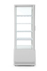 Vitrine réfrigérée 98 l, blanche, LED, dégivrage automatique | HENDI 233665