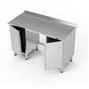 Table de travail en acier inoxydable avec deux placards 250x60x85 cm | FORGAST
