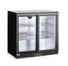 Réfrigérateur de bar pour boissons 2-portes 228 l, aluminium, tôle noire | ARKTIC 233917