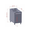 Station de bar 1x GN 1/9 avec rince-verre | FORGAST FG15413