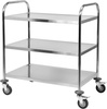 Chariot de service en acier inoxydable à 3 étagères, pliable | YATO YG-09091