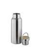 Bouteille isotherme « H2O YEAH! », acier inoxydable, couvercle en bambou, 500 ml | APS 66905