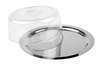 Plateau rond FINESSE, en acier inoxydable avec couvercle en polystyrène, 38x12 cm | APS 13382