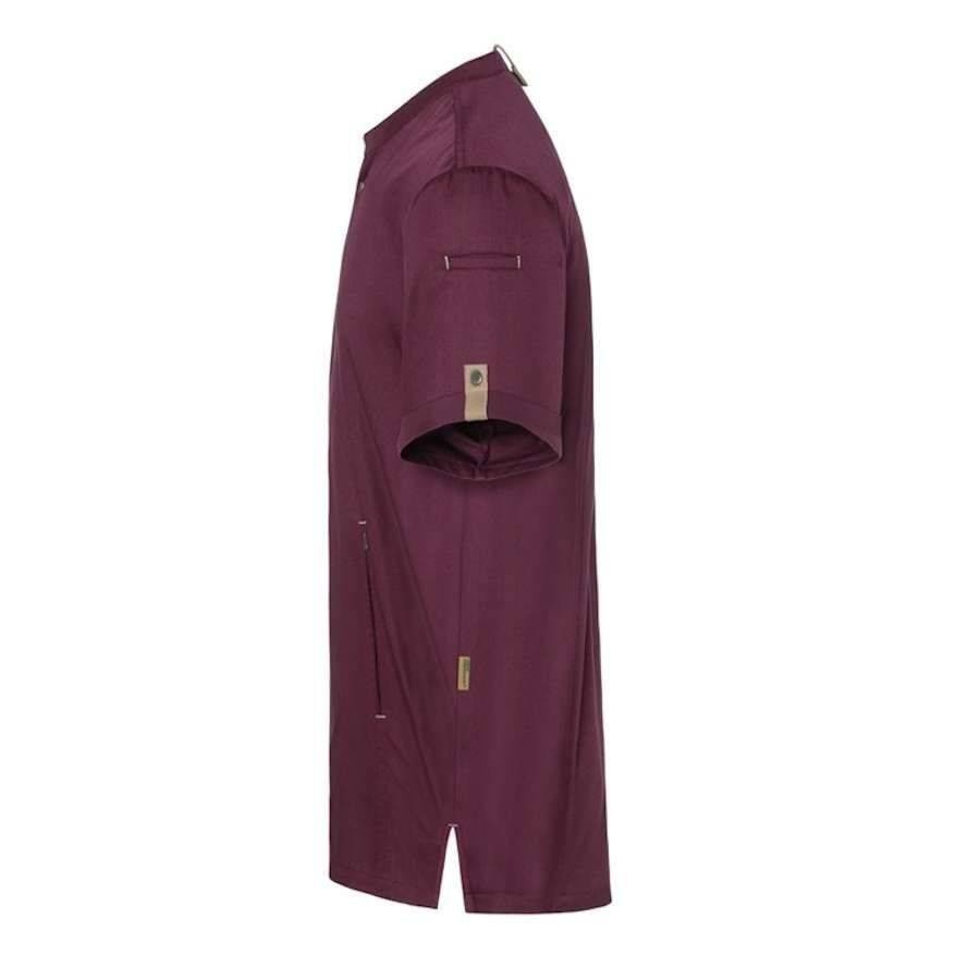 Veste de cuisine Green-Generation à manches courtes aubergine homme | KARLOWSKY JM 36-39