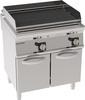 Gril à eau au gaz avec grille en fonte sur base fermée 72x45 cm | TECNOINOX 713050