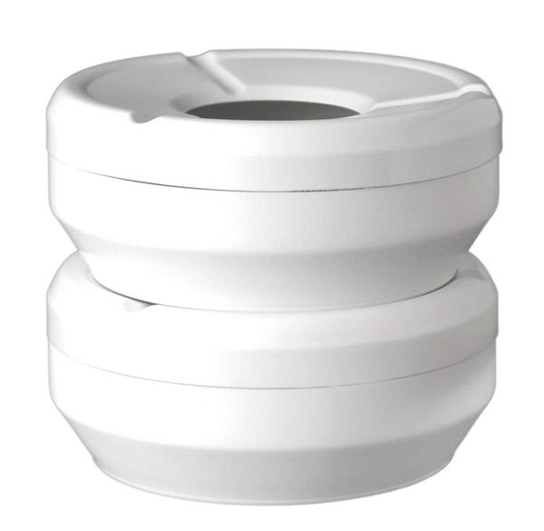 Cendrier GLEAM, mélamine, blanc, 10x4 cm | APS 83610