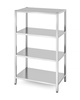 Étagère de stockage en acier inoxydable à visser 4 étagères 100x60 cm | HENDI 812556