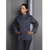 Veste de cuisine femme Larissa anthracite | KARLOWSKY JF 3-5