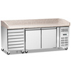 Table réfrigéré à pizza 2-portes avec tiroirs 428 l | FORGAST FG07204