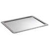 Plateau SCHÖNER ESSEN, avec bord ornemental, en acier inoxydable, 50x36x2 cm | APS 381
