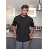 Chemise de cuisinier Basic à manches courtes noire | KARLOWSKY BJM 3-1