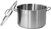 Casserole basse en acier inoxydable - capacité 31,4 l avec couvercle | YATO YG-00045