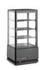 Vitrine réfrigérée 78 l, noire, LED, dégivrage automatique | HENDI 233658