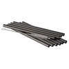 Set de pailles à boire en acier inoxydable 15 cm, 10 pièces, couleur noire | APS 93392