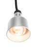 Lampe chauffante pour plats suspendue cylindrique, argentée, 17,5 cm, 0,25 kW | HENDI 273883
