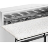 Table réfrigérée 3-portes pour pizza 400 L, avec superstructure | FORGAST FG07203