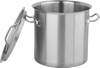 Casserole haute en acier inoxydable - cap. 12 L avec couvercle | YATO YG-00012