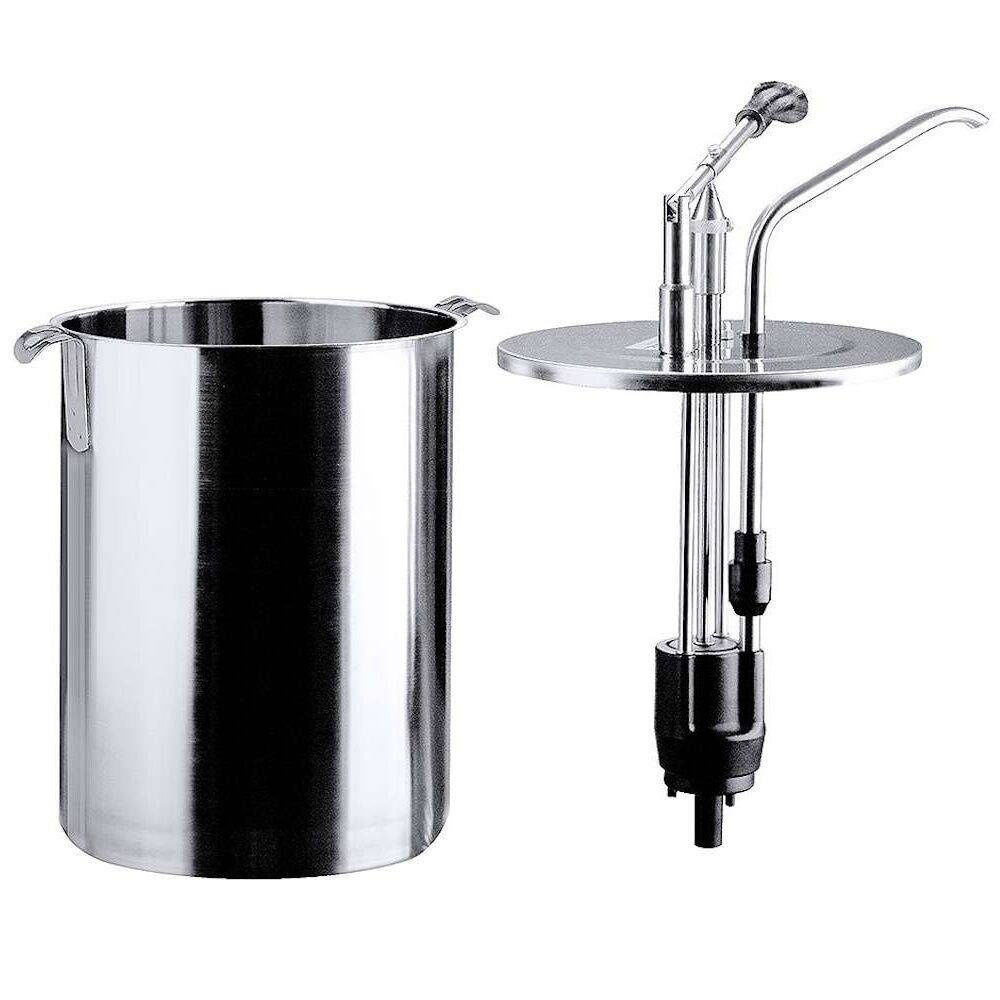 Distributeur avec pompe en acier inoxydable, 6 l, argenté | CONTACTO 3050/006