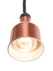 Lampe de maintien au chaud des plats suspendue cylindrique, couleur cuivre, 17,5 cm, 0,25 kW | HENDI 273890