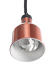 Lampe de maintien au chaud des plats suspendue cylindrique, couleur cuivre, 17,5 cm, 0,25 kW | HENDI 273890