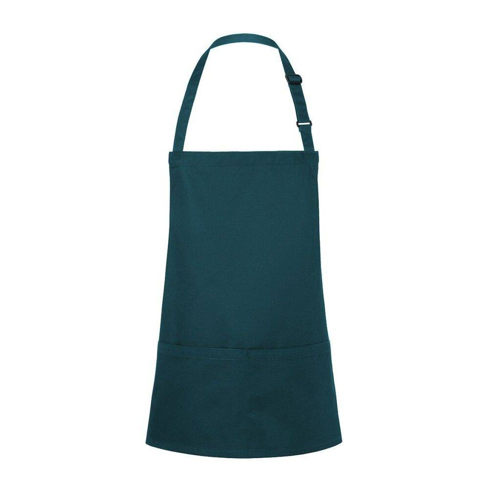 Tablier court Basic 75 x 60 cm avec poche et boucle vert pin | KARLOWSKY BLS 6-80-Stck