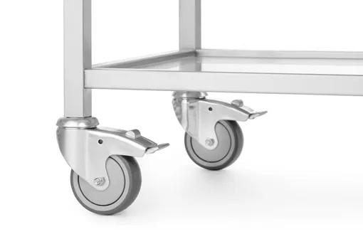Chariot de service à 2 étagères en acier inoxydable | HENDI 816691