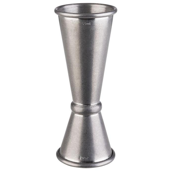 Mesure à cocktail double 25-50 ml, acier vintage | APS 93355