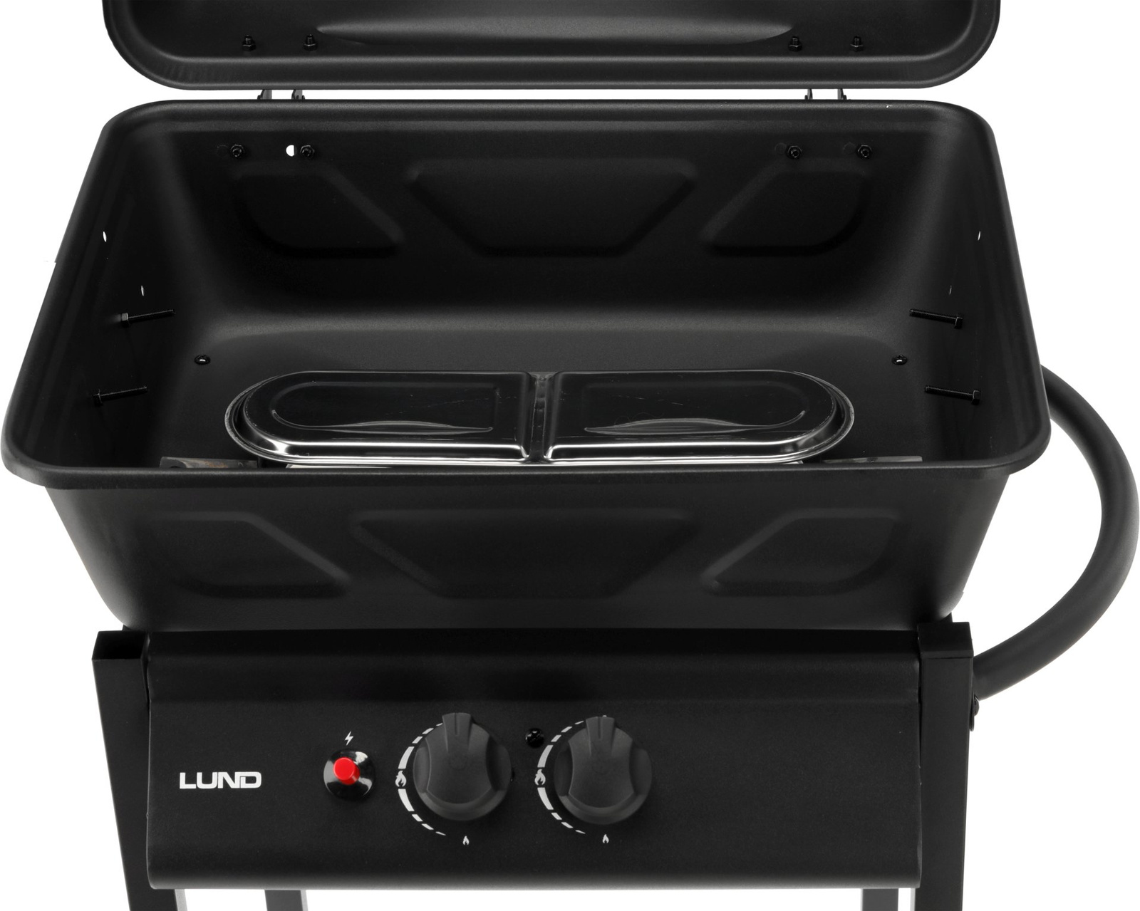 Grill à gaz BAVEN, 2 brûleurs, noir, 5,5 kW | LUND 99657