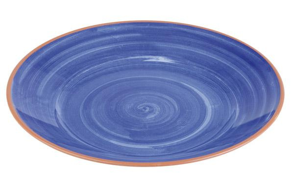 Assiette LA VIDA, en mélamine, bleu-marron, 40,5x5,5 cm | APS 84170