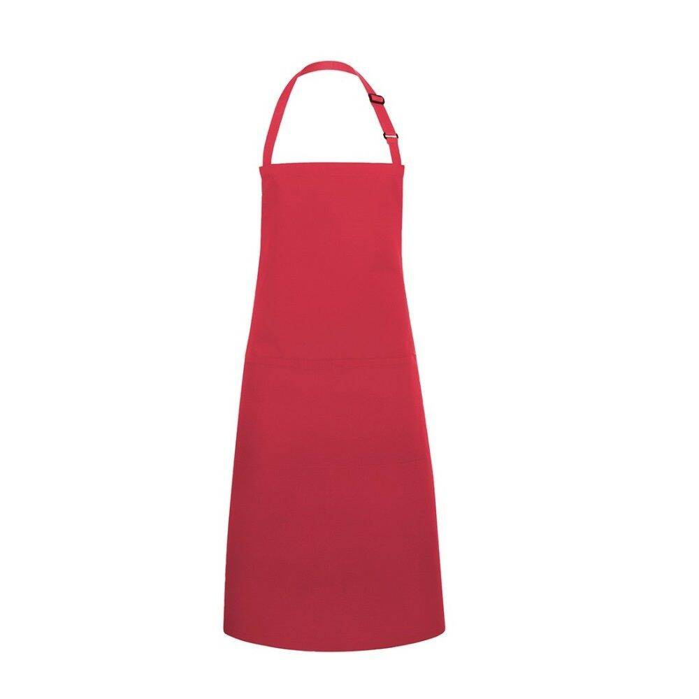 Tablier de cuisine Basic 75 x 90 cm avec poche et boucle framboise | KARLOWSKY BLS 5-89-Stck