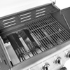 Gril à gaz de jardin avec armoire et brûleur latéral, nombre de brûleurs 4+1, 17,4 kW | FORGAST FG09108