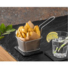 Panier de service pour finger food, 9x10x6,5 cm, acier inoxydable | FORGAST FG11520