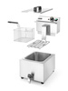 Friteuse électrique avec robinet de vidange, 8 l, zone froide | HENDI 209202