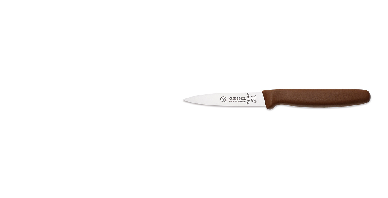 Couteau d’office - 8 cm, brun | GIESSER MESSER 8315 sp 8,0 br