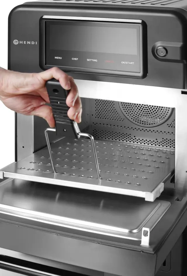 Four convection-micro-ondes CombiTurbo, 18 L, noir, 230 V / 3000 W | HENDI 281277