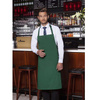 Tablier de cuisine Basic 75 x 90 cm avec boucle vert forêt | KARLOWSKY BLS 4-32-Stck
