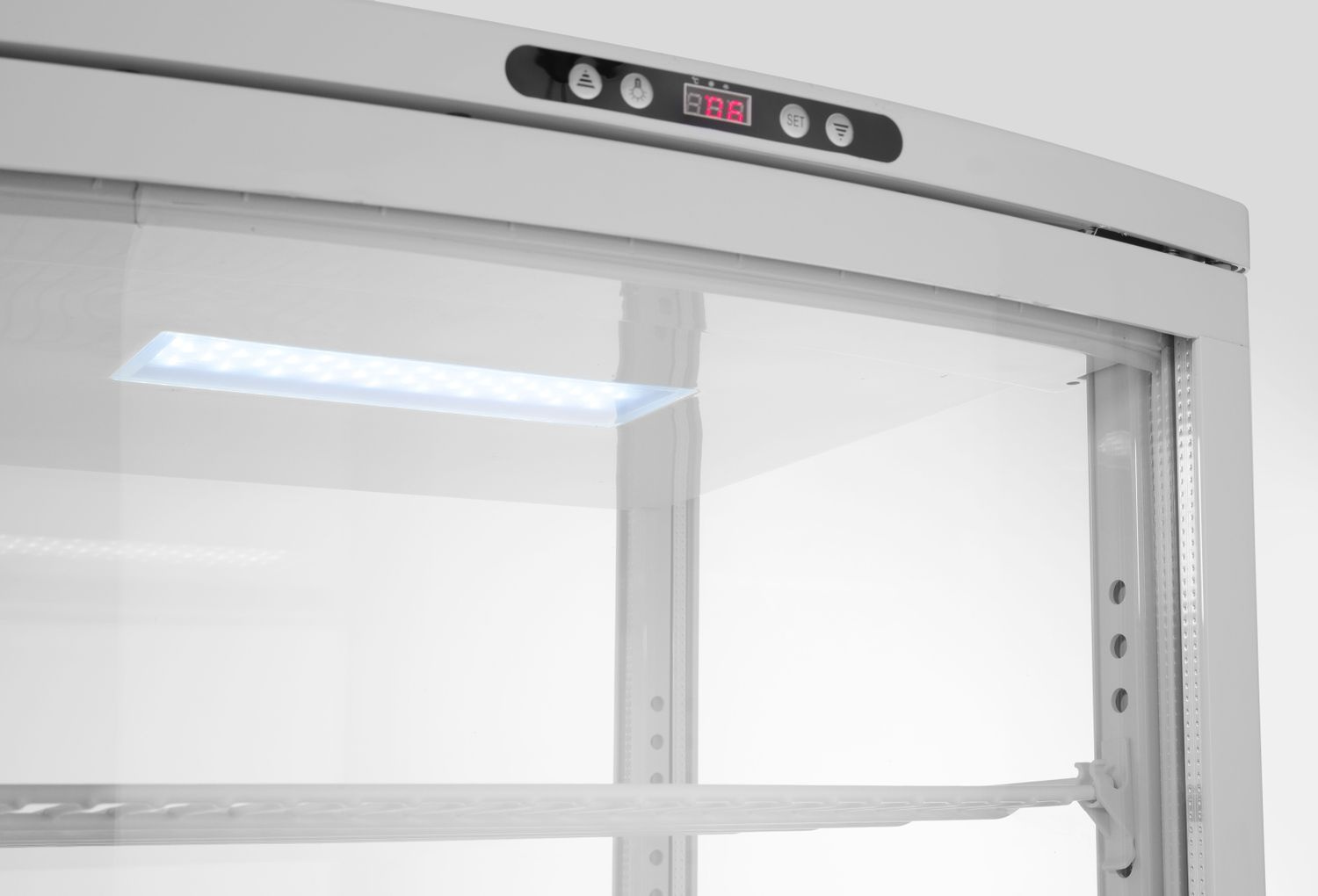 Vitrine réfrigérée 280 l, blanc, LED, 0,29 kW, 55,6x52,6x191,3 cm | ARKTIC 233696