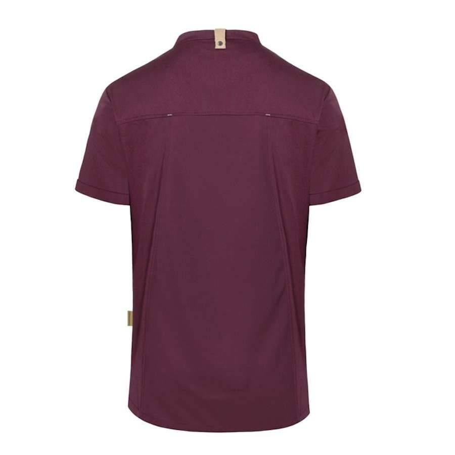 Veste de cuisine Green-Generation à manches courtes aubergine homme | KARLOWSKY JM 36-39